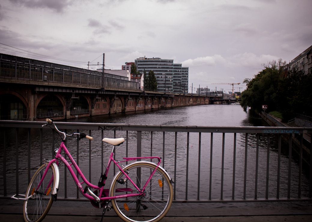 Pink Bicycle. Berlin, Germany.