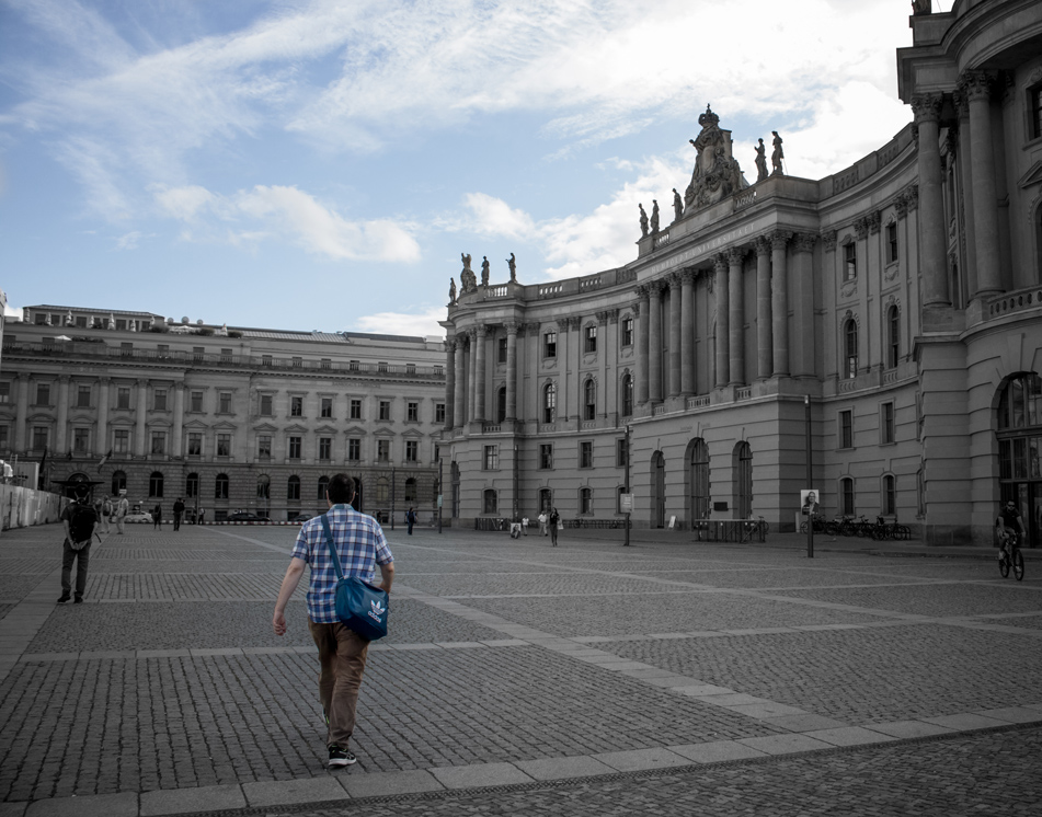 Walking through History. The Site of the 1933 Book Burning at Bebelplatz, Berlin, Germany.