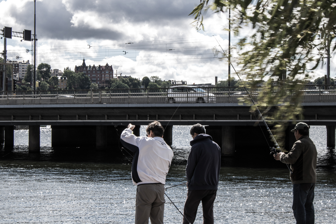 Urban Fishermen. Stockholm, Sweden.